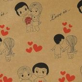 Бумага упаковочная крафт "Love is" 0.7х1 м купить в интернет-магазине ФлориАрт