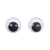 Глазки круглые, черно-белые, 18 мм (10 шт.) купить в интернет-магазине ФлориАрт
