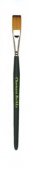 Кисть плоская, синтетика, короткая зеленая ручка, №6 купить в интернет-магазине ФлориАрт