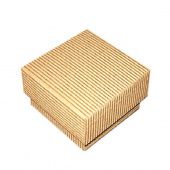 Крафт коробка из рифленого картона (крышка+дно), 8х8х3,5 см купить в интернет-магазине ФлориАрт