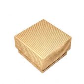 Крафт коробка из рифленого картона (крышка+дно), 7х7х3,5 см купить в интернет-магазине ФлориАрт