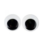 Глазки круглые, черно-белые, 21 мм (4 шт.) купить в интернет-магазине ФлориАрт