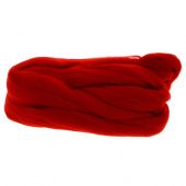 Шерсть для валяния, гребенная лента, полутонкая, цвет красный 046 (50 г, Камтекс) купить в интернет-магазине ФлориАрт