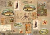Декупажная карта Рыбалка Е-062 (А3, 40 гр/м2, Vintage Design) купить в интернет-магазине ФлориАрт