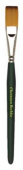 Кисть плоская, синтетика, короткая зеленая ручка, №14 купить в интернет-магазине ФлориАрт