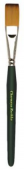 Кисть плоская, синтетика, короткая зеленая ручка, №16 купить в интернет-магазине ФлориАрт