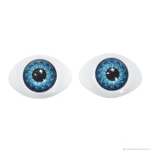 Глазки кукольные, голубые, 13х9 мм (2 шт.) купить в интернет-магазине ФлориАрт