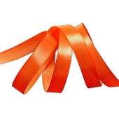 Лента атласная 12 мм, цвет темный оранжевый (1 м) купить в интернет-магазине ФлориАрт