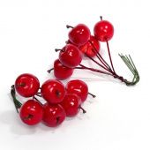 Набор красных декоративных яблок Seven deco 2 см 12 шт купить в интернет-магазине ФлориАрт