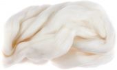 Шерсть для валяния, гребенная лента, полутонкая, цвет белый 205 (50 г, Камтекс) купить в интернет-магазине ФлориАрт