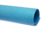 Глиттерный перламутровый фоам ЭВА 20х30 см, 2 мм цв. голубой купить в интернет-магазине ФлориАрт