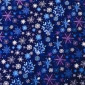 Бумага упаковочная глянцевая "Синие снежинки" 0.7х1 м купить в интернет-магазине ФлориАрт