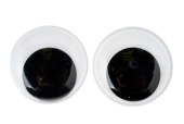 Глазки круглые, черно-белые, 6 мм (уп. 20 шт.) купить в интернет-магазине ФлориАрт