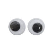 Глазки круглые, черно-белые, 13 мм (10 шт.) купить в интернет-магазине ФлориАрт