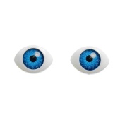 Глазки кукольные, голубые, 10х6 мм (2 шт.) купить в интернет-магазине ФлориАрт