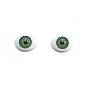Глазки кукольные, зеленые, 17х12 мм (2 шт.) купить в интернет-магазине ФлориАрт