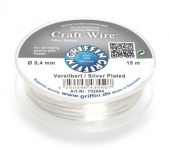 Проволока на базе меди GRIFFIN Craft Wire, посеребренная, 0,4 мм. 15 м. купить в интернет-магазине ФлориАрт