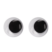 Глазки круглые, черно-белые, 28 мм (4 шт.) купить в интернет-магазине ФлориАрт