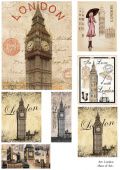 Декупажная карта London (А3, 60 гр/м2, Base of Art, Base of Art) купить в интернет-магазине ФлориАрт