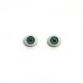 Глазки кукольные, зеленые, 11х6 мм (2 шт.) купить в интернет-магазине ФлориАрт