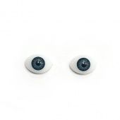 Глазки кукольные, серые, 14х8 мм (2 шт.) купить в интернет-магазине ФлориАрт