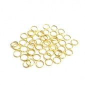 Соединительные колечки, диаметр 7 мм, цвет золото (уп. 50 шт.) купить в интернет-магазине ФлориАрт