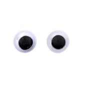 Глазки круглые, черно-белые, 8 мм (уп. 20 шт.) купить в интернет-магазине ФлориАрт