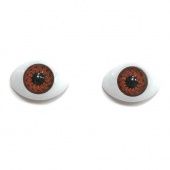 Глазки кукольные, карие, 23х14 мм (2 шт.) купить в интернет-магазине ФлориАрт