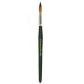 Кисть круглая, синтетика, короткая зеленая ручка, №8 купить в интернет-магазине ФлориАрт
