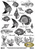 Декупажная карта Морская рыба Е-093 (А3, 40 гр/м2, Vintage Design) купить в интернет-магазине ФлориАрт