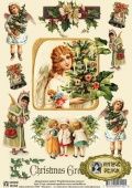 Декупажная карта Рождественские ангелы S-142 (А4, 40 гр/м2, Vintage Design) купить в интернет-магазине ФлориАрт