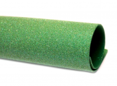 Глиттерный перламутровый фоам ЭВА 20х30 см, 2 мм цв. зеленый купить в интернет-магазине ФлориАрт