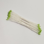 Тычинки с мелкими зелеными головками на белой нити 150 шт купить в интернет-магазине ФлориАрт