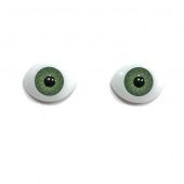 Глазки кукольные, зеленые, 20х13 мм (2 шт.) купить в интернет-магазине ФлориАрт