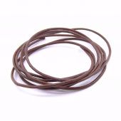 Шнур кожаный круглый, темно-коричневый (1,5 мм, 1 м) купить в интернет-магазине ФлориАрт