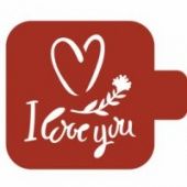 Трафарет "I love you, М9Ам-32", 9х9 см ("Дизайн Трафарет") купить в интернет-магазине ФлориАрт