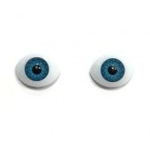 Глазки кукольные, голубые, 20х13 мм (2 шт.) купить в интернет-магазине ФлориАрт