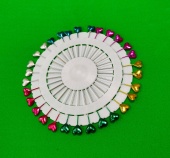 Булавки с головкой ромашка Сердце цветное 53 мм купить в интернет-магазине ФлориАрт