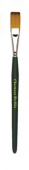Кисть плоская, синтетика, короткая зеленая ручка, №8 купить в интернет-магазине ФлориАрт