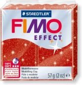 Полимерная глина FIMO Effect 202 (красный с блёстками) 57 гр купить в интернет-магазине ФлориАрт