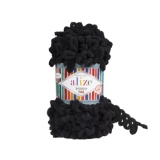 Пряжа Ализе Пуффи Файн 100г цв.60 чёрный купить в интернет-магазине ФлориАрт
