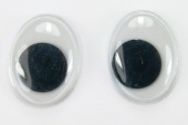 Глазки овальные, черно-белые, 10х13 мм (10 шт.) купить в интернет-магазине ФлориАрт