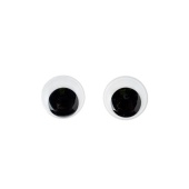 Глазки круглые, черно-белые, 10 мм (10 шт.) купить в интернет-магазине ФлориАрт