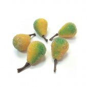 Груша желто-зеленая в сахаре декоративная 25 мм 5 шт купить в интернет-магазине ФлориАрт