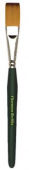 Кисть плоская, синтетика, короткая зеленая ручка, №18 купить в интернет-магазине ФлориАрт