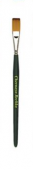 Кисть плоская, синтетика, короткая зеленая ручка, №4 купить в интернет-магазине ФлориАрт