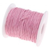 Шнур вощеный розовый 1мм, 1м.пог. купить в интернет-магазине ФлориАрт