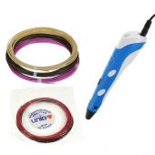 3D-ручка SPIDER PEN, ABS, (синяя) +трафарет и 6 цветов пластика купить в интернет-магазине ФлориАрт