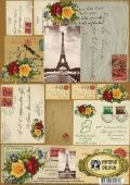 Декупажная карта Париж на письмах S-061 (А4, 40 гр/м2, Vintage Design) купить в интернет-магазине ФлориАрт