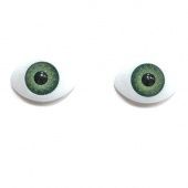Глазки кукольные, зеленые, 23х14 мм (2 шт.) купить в интернет-магазине ФлориАрт